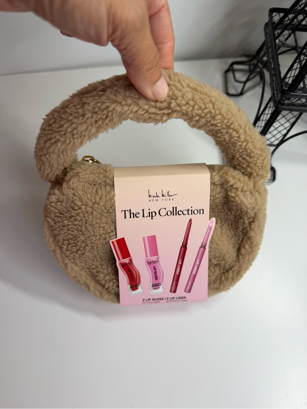 Mini Bag Faux Shearling Pouch by The Lip Collection